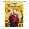 Turkey In Sunflowers Double Sided House Flag