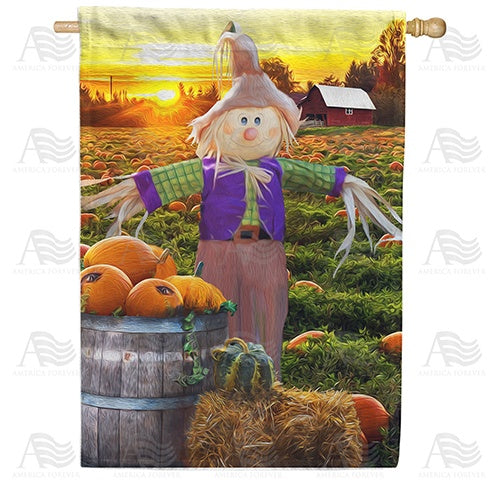 Smiling Scarecrow Double Sided House Flag