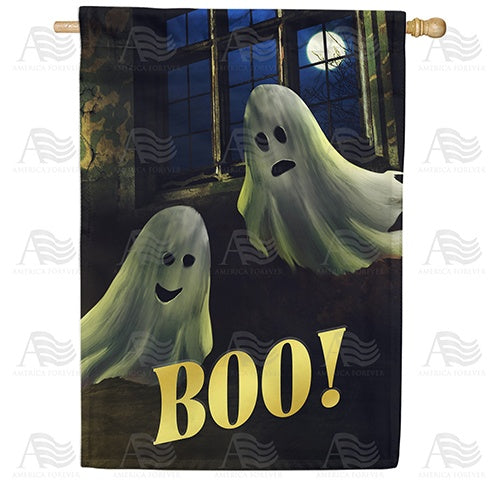 Ghostly Chatter Double Sided House Flag