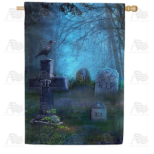 Bone Chilling Graveyard Double Sided House Flag