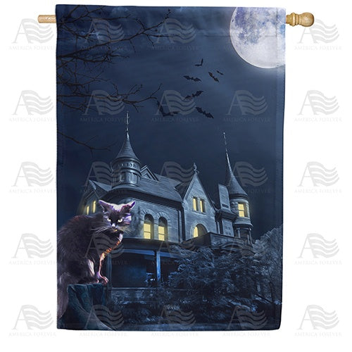Evil Owns This House Double Sided House Flag