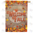 Welcome Fall Wood Panel Double Sided House Flag