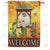 Lovely Autumn Bird House Double Sided House Flag