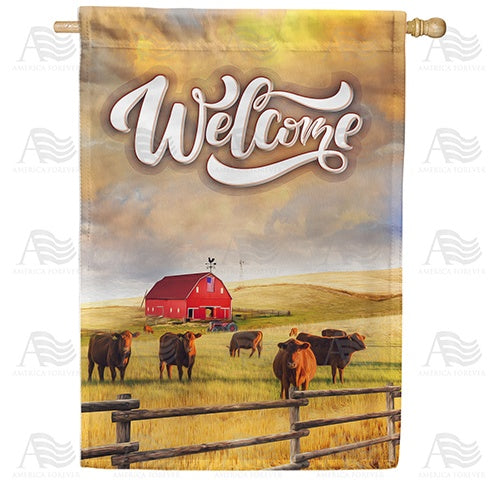 Welcome To Rural America Double Sided House Flag