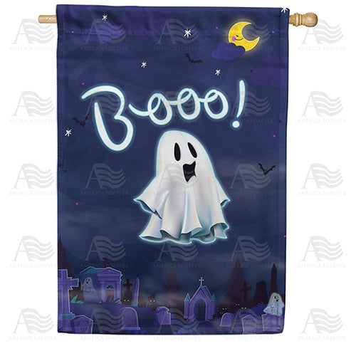 Ghostly Cemetery Double Sided House Flag