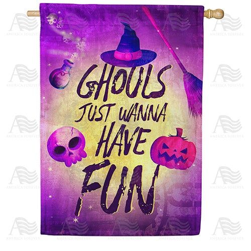 Ghoulish Fun Double Sided House Flag