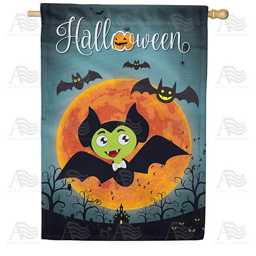 Halloween Bats Double Sided House Flag