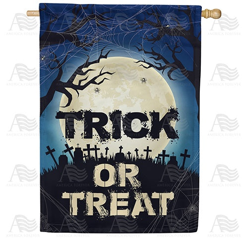 Spooky Graveyard Double Sided House Flag