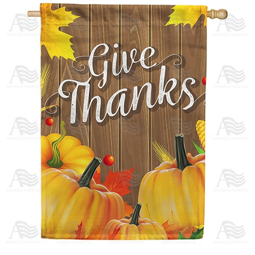 Pumpkin Stems Double Sided House Flag