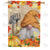 Gnome's Pumpkin Harvest Double Sided House Flag