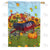 Patriotic Fall Wheelbarrow Double Sided House Flag