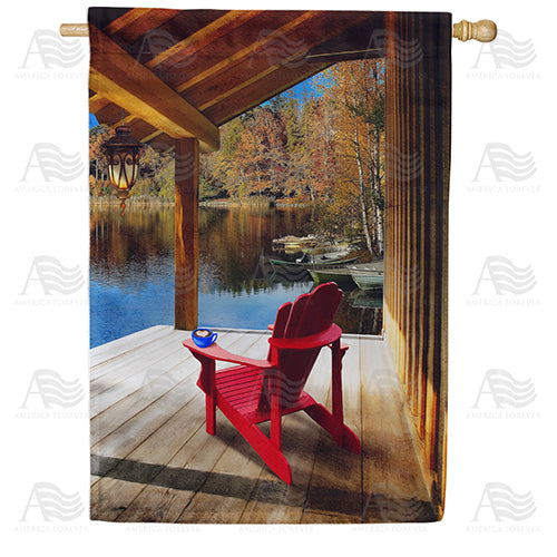 Fall Lake Solitude Double Sided House Flag