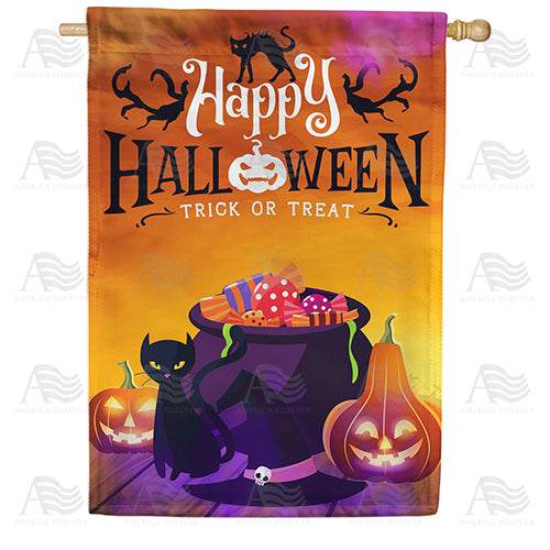 Festive Halloween Double Sided House Flag