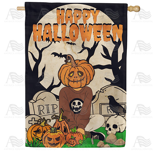 Halloween Prankster Double Sided House Flag