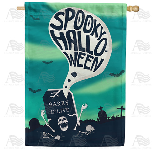 Spooky Halloween Night Double Sided House Flag