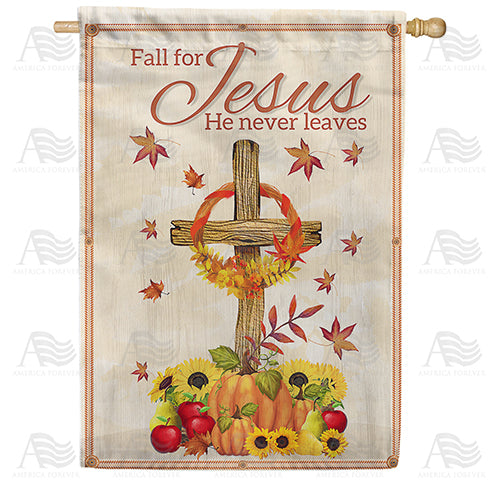 Fall For Jesus Double Sided House Flag