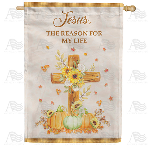 I Live For Jesus Double Sided House Flag