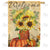 Vase Of Sunflowers Double Sided House Flag