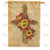 Wooden Fall Cross Double Sided House Flag