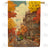 Autumn In A Small Town Double Sided House Flag