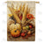 Fall Gourds And Corn Double Sided House Flag