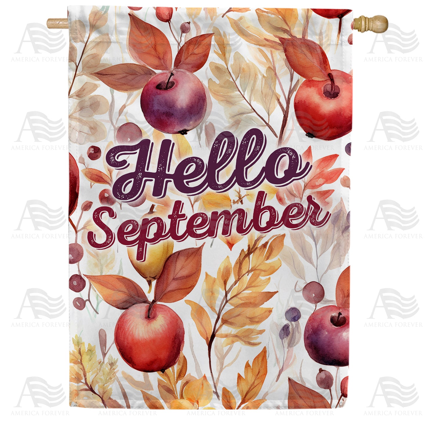 Hello September Colors Double Sided House Flag