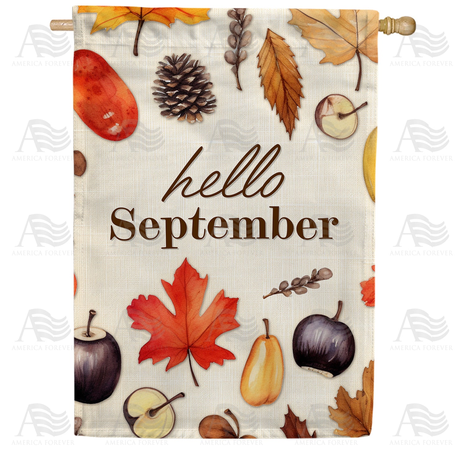 Hello September Double Sided House Flag