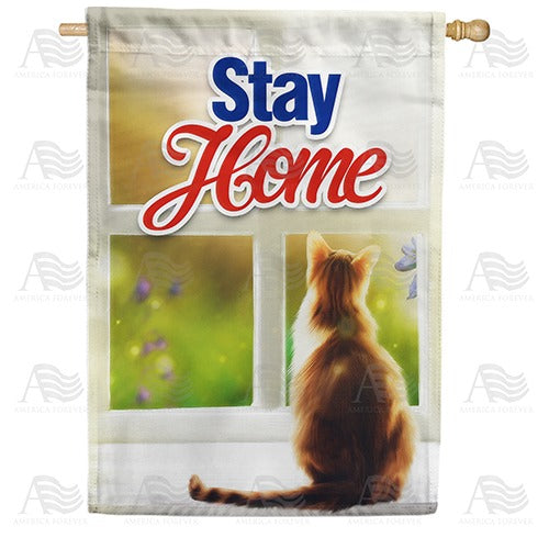 Lives - Cat 9, You ONLY 1 Double Sided House Flag