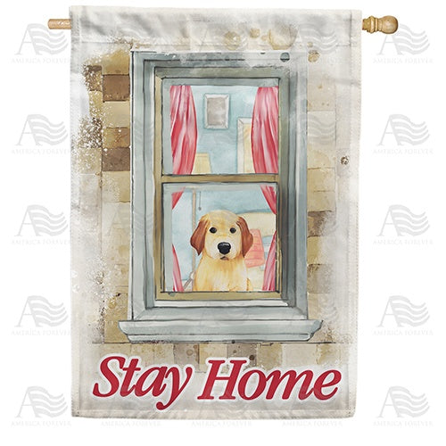 Please Obey And Stay Home Double Sided House Flag