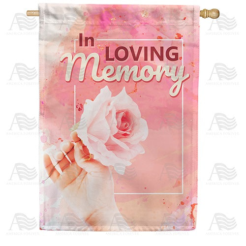Remembrance Rose Double Sided House Flag