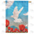 On The Wings Of A Snow White Dove Double Sided House Flag