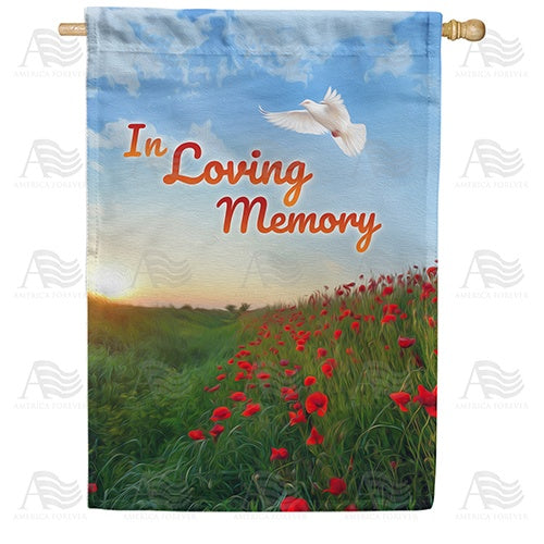 In Loving Memory (Dove) Double Sided House Flag