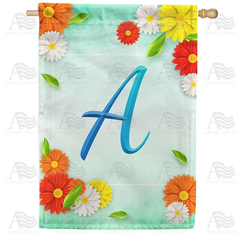 Bright Cosmos Monogram Double Sided House Flag