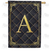 Quilted Royalty Monogram Double Sided House Flag