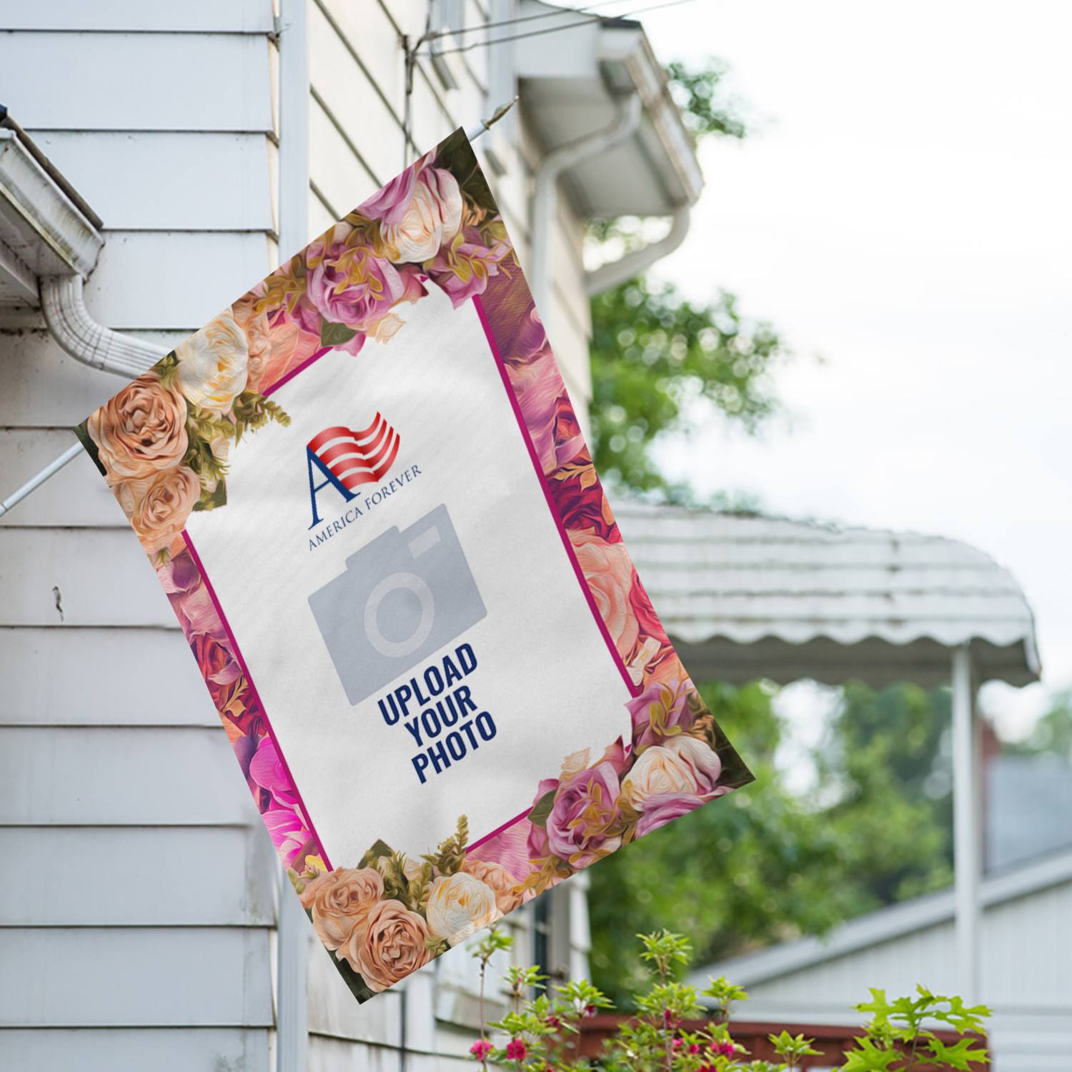 Personalized Rosie Pink House Flag