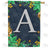 Fern On Slate Monogram Double Sided House Flag