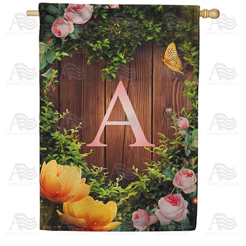 House Light Monogram Double Sided House Flag