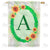 Green Ivy Monogram Double Sided House Flag