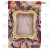 Antique Gold Frame Monogram Double Sided House Flag
