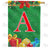 Merry Christmas Monogram Double Sided House Flag