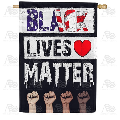 Black Lives Matter 1 Double Sided House Flag