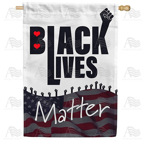 Black Lives Matter 3 Double Sided House Flag