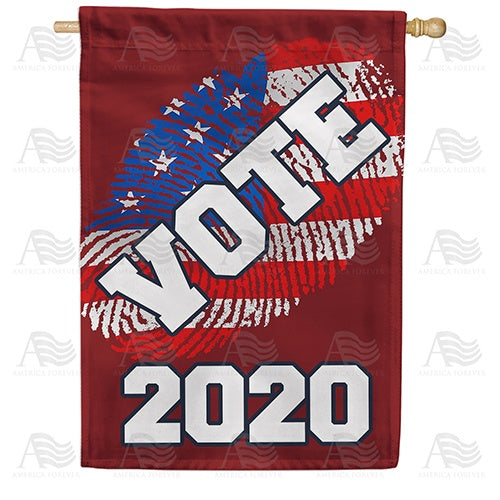 Vote 2020 (Red) Double Sided House Flag
