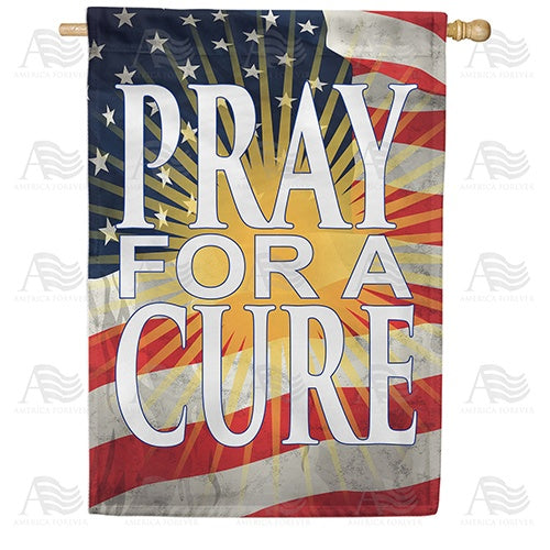 Pray for a Cure Double Sided House Flag