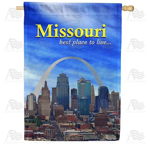 Missouri, The Gateway To The West Double Sided House Flag