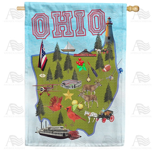 So Much to do in Ohio Double Sided House Flag