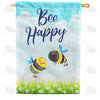 The Buzz Is Bee Happy! Double Sided House Flag