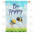 The Buzz Is Bee Happy! Double Sided House Flag