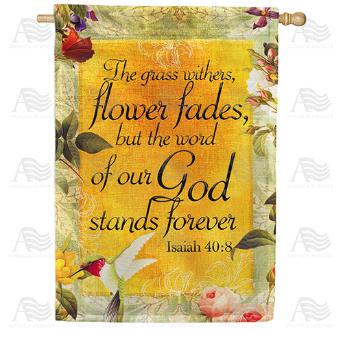 God's Word Stands Forever Double Sided House Flag