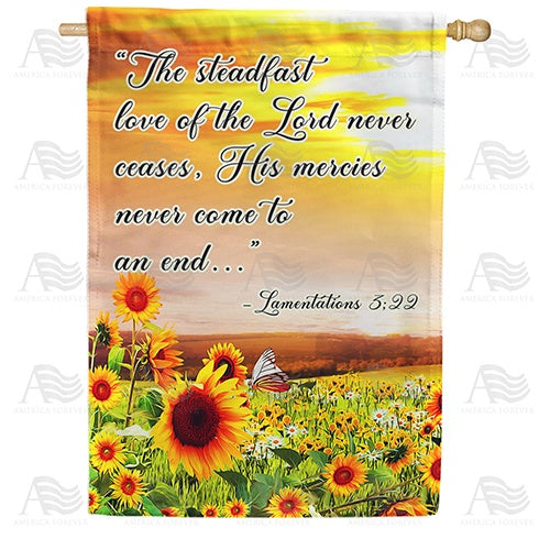 planted in the house of the lord kjv America Forever His Love Never Ceases Double Sided House Flag: Flagsru